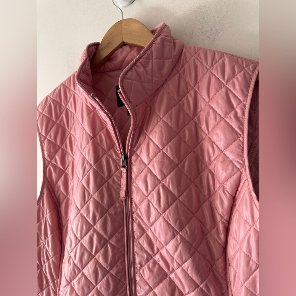 Van Heusen Light Pink Quilted Vest Zip Up Jacket - Picture 2 of 7